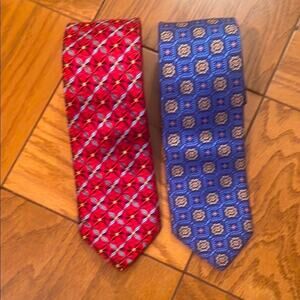 Robert Talbots set of two Elegant Red and Blue Patterned men Ties